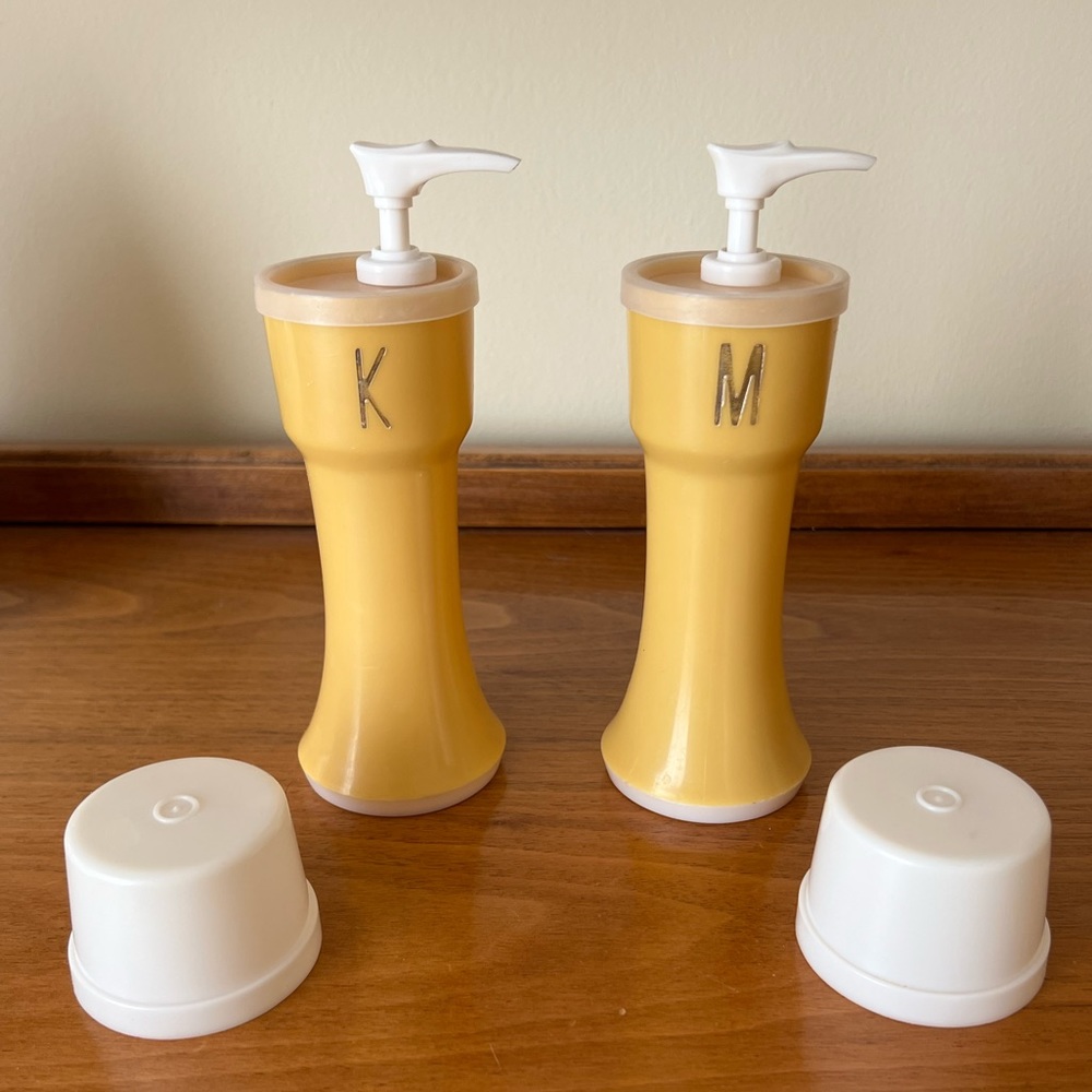 Vintage Crownware Ketchup and Mustard Dispenser